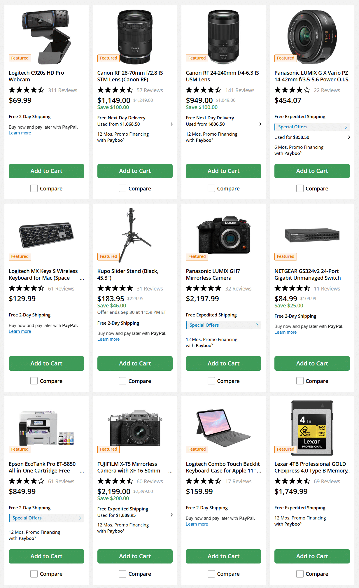 B&H Photo Video In Store Weekly Ad