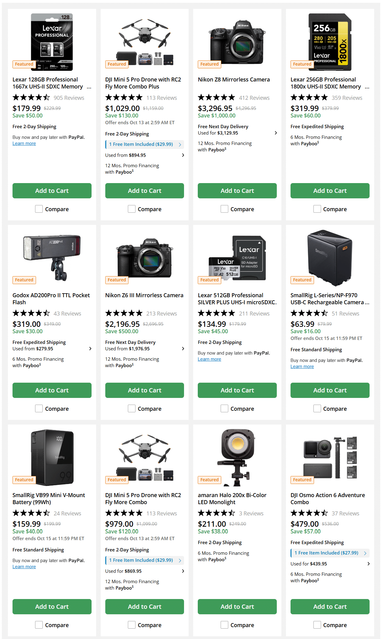 B&H Photo Video In Store Weekly Ad