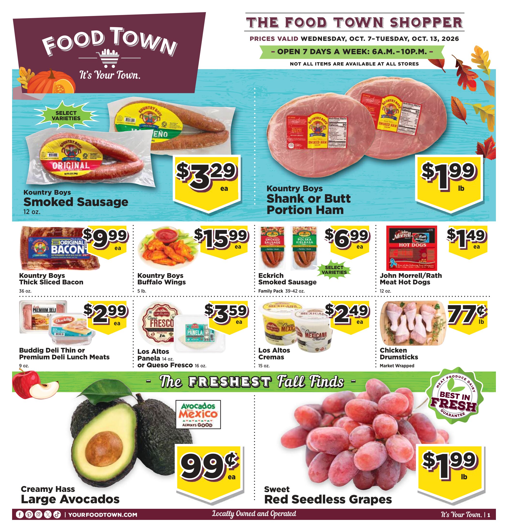 Food Town Weekly Ad October 7 – October 13, 2026