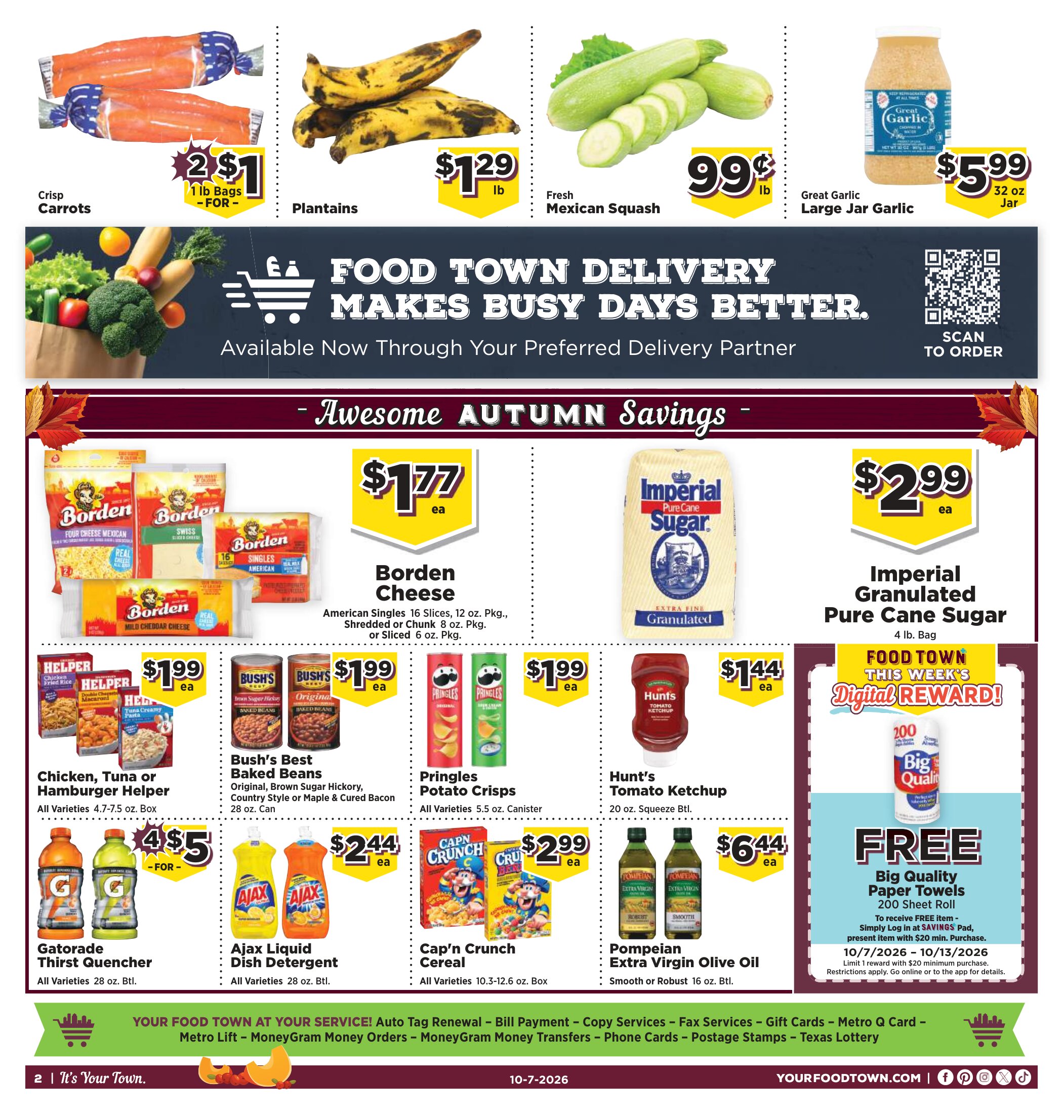 Food Town Weekly Ad October 7 – October 13, 2026