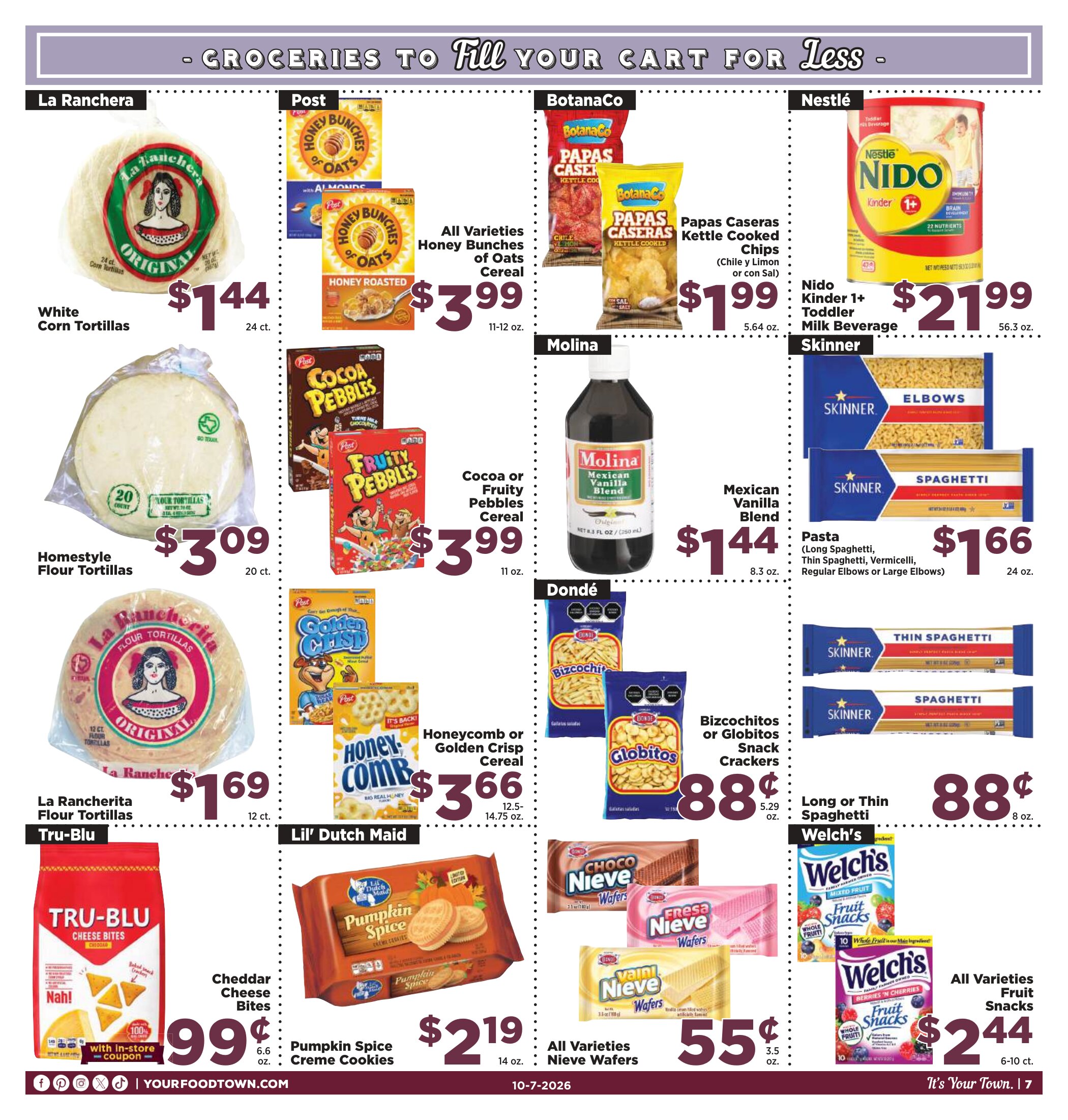 Food Town Weekly Ad October 7 – October 13, 2026