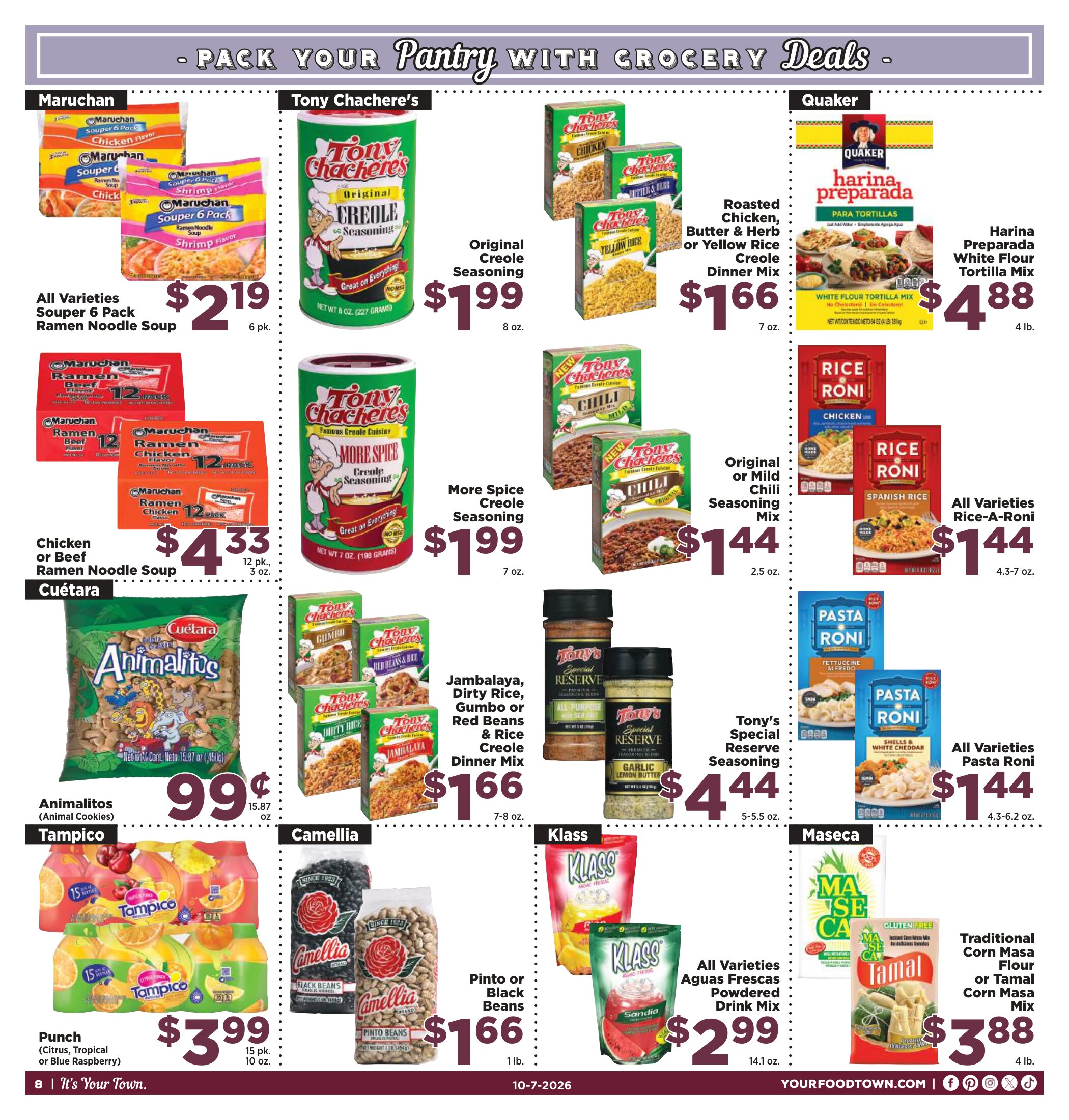 Food Town Weekly Ad October 7 – October 13, 2026