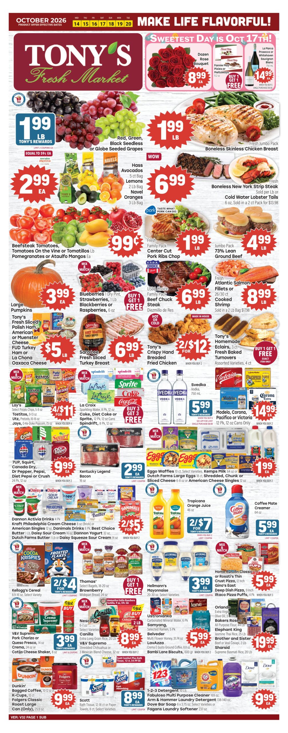 Tony’s In-Store Weekly Ad