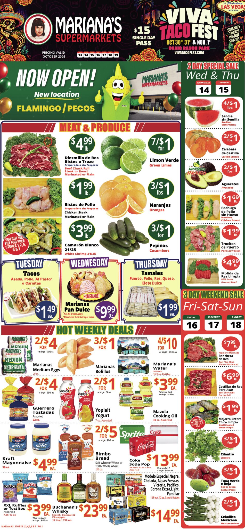 Mariana's Supermarkets Ad