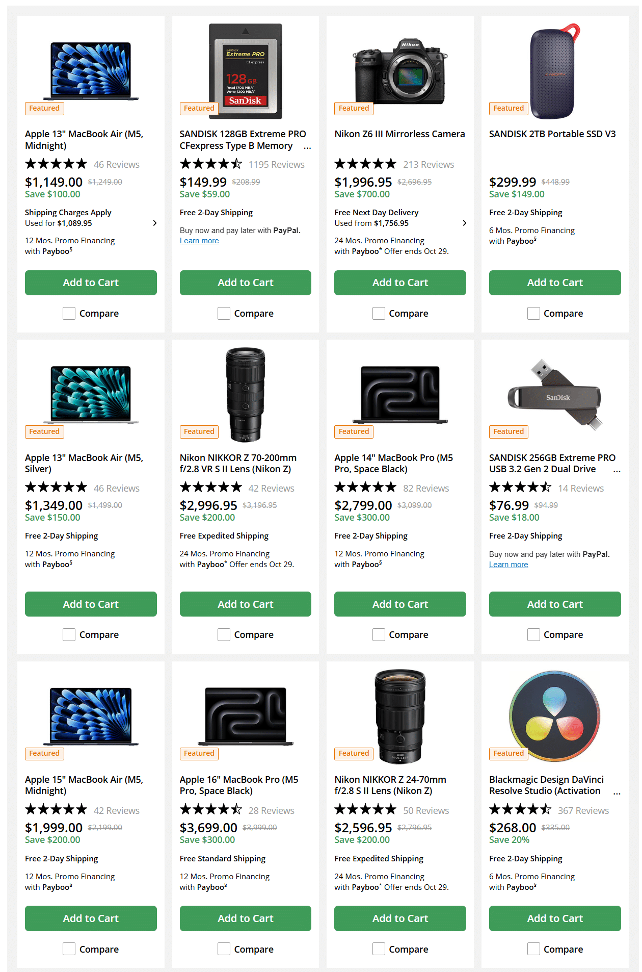 B&H Photo Video In Store Weekly Ad