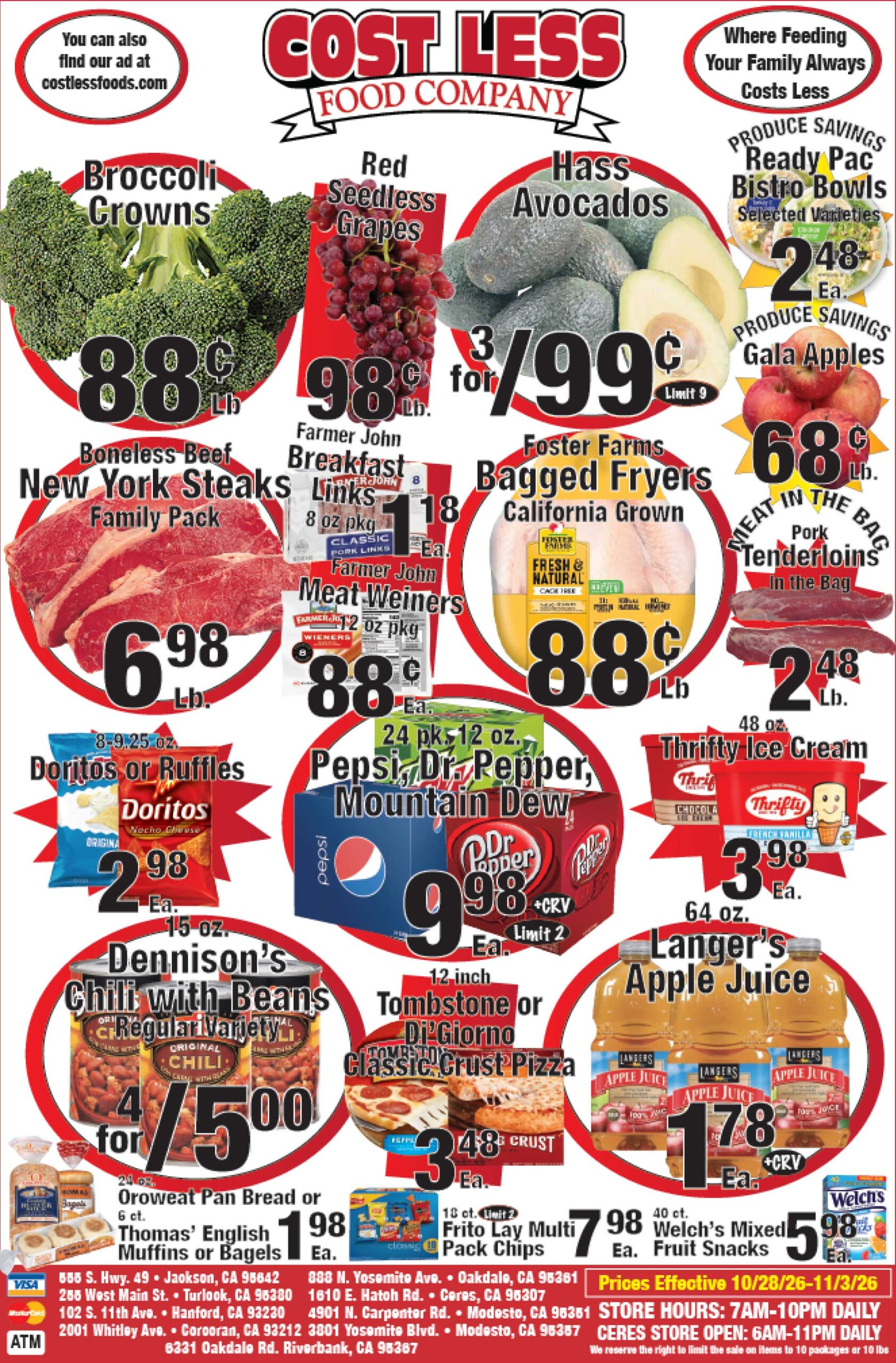 Cost Less Food Ad